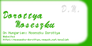 dorottya moseszku business card